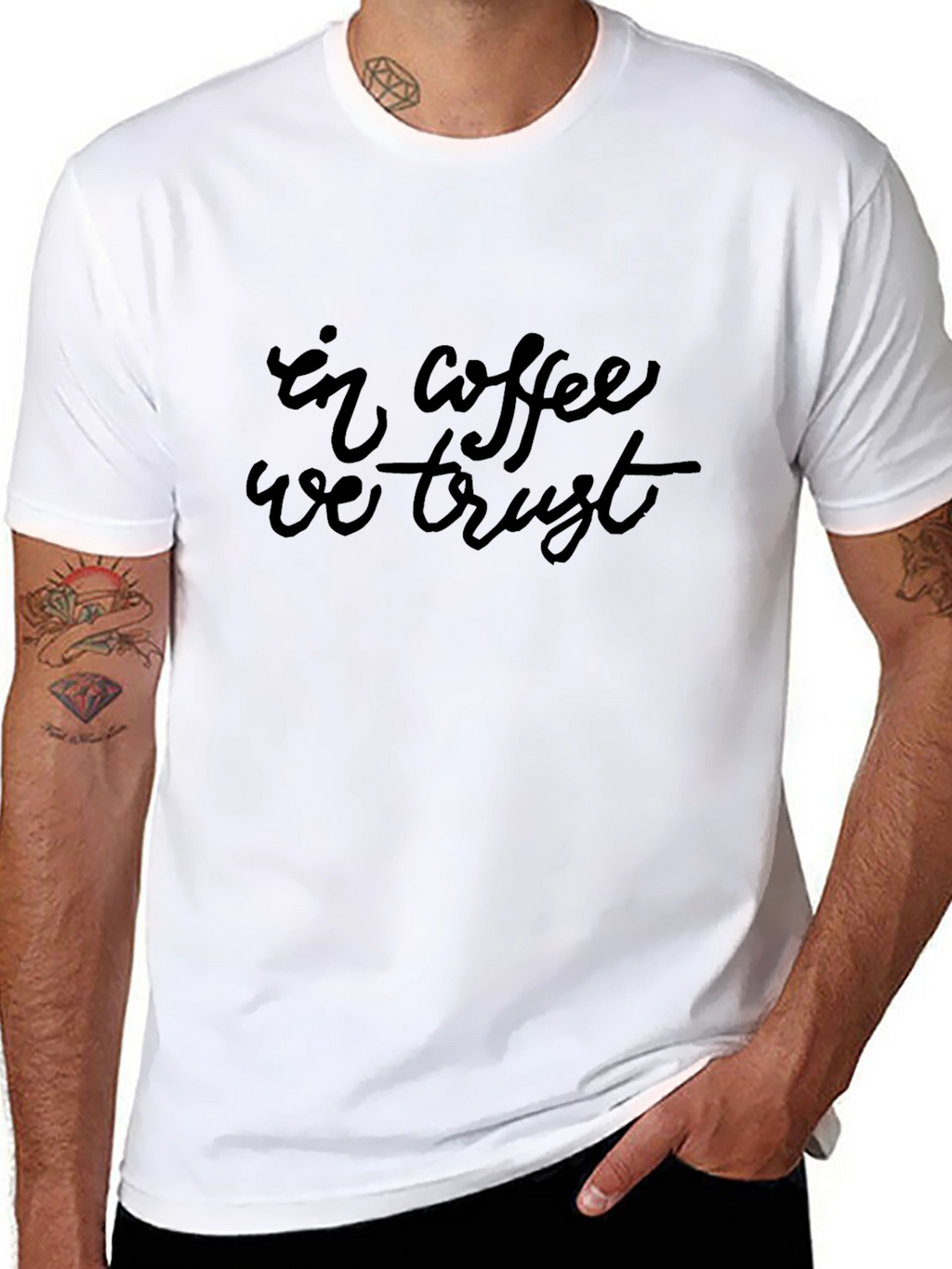In Coffee We Trust Black T-Shirt