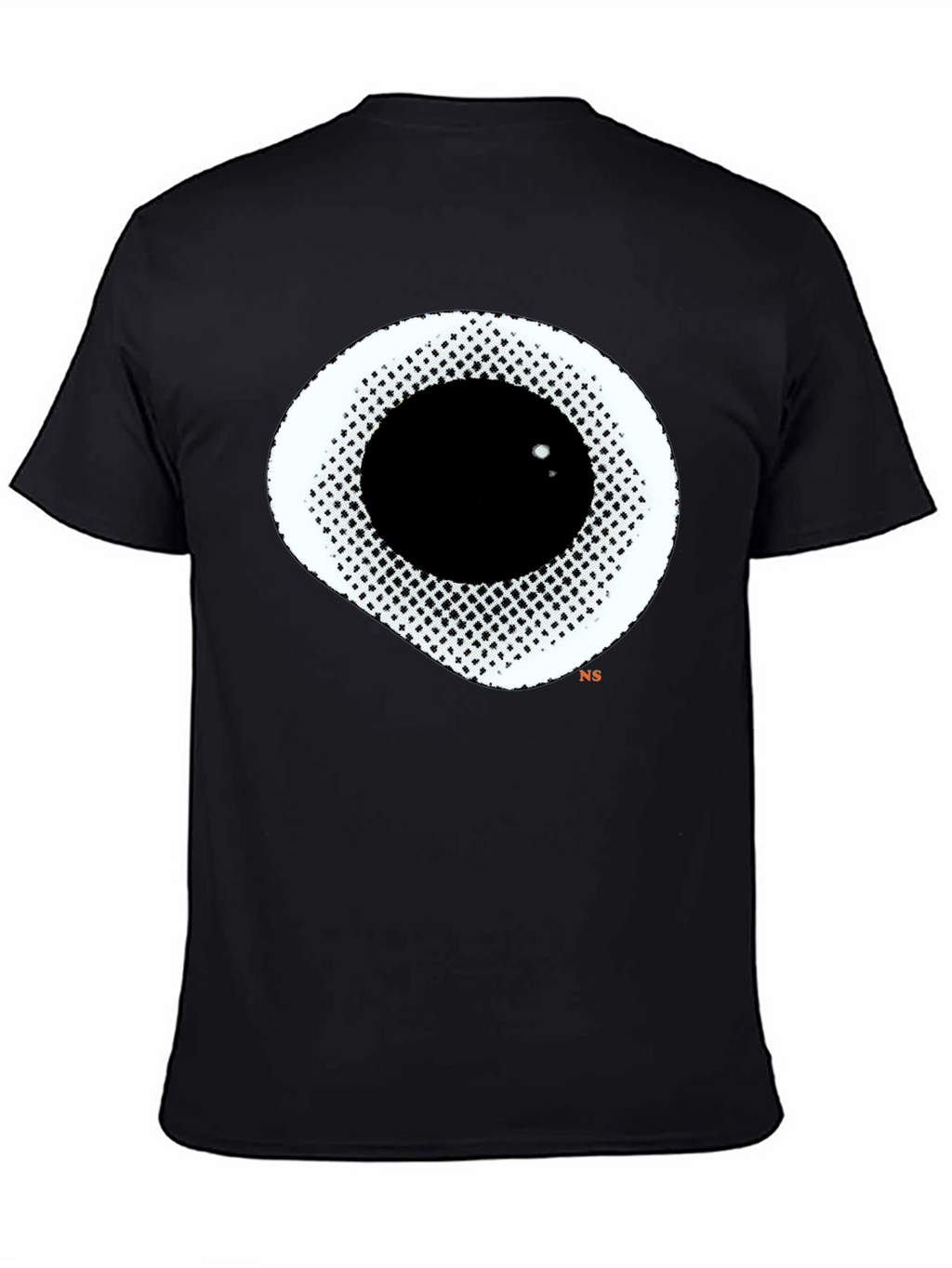 Abstract Eye Graphic Black T-Shirt