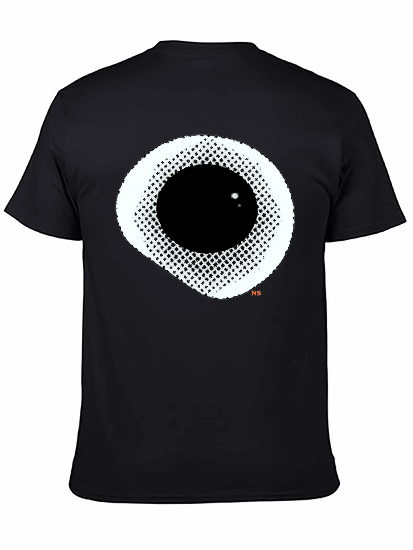 Abstract Eye Graphic Black T-Shirt