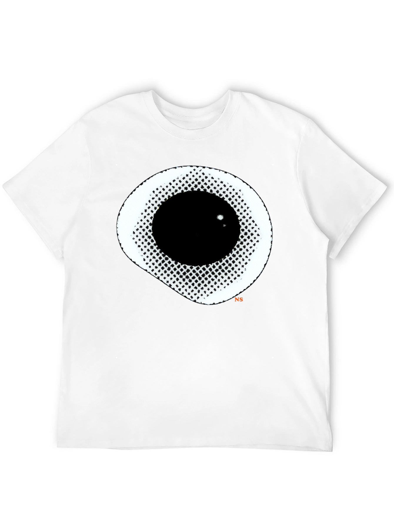 Abstract Eye Graphic Black T-Shirt
