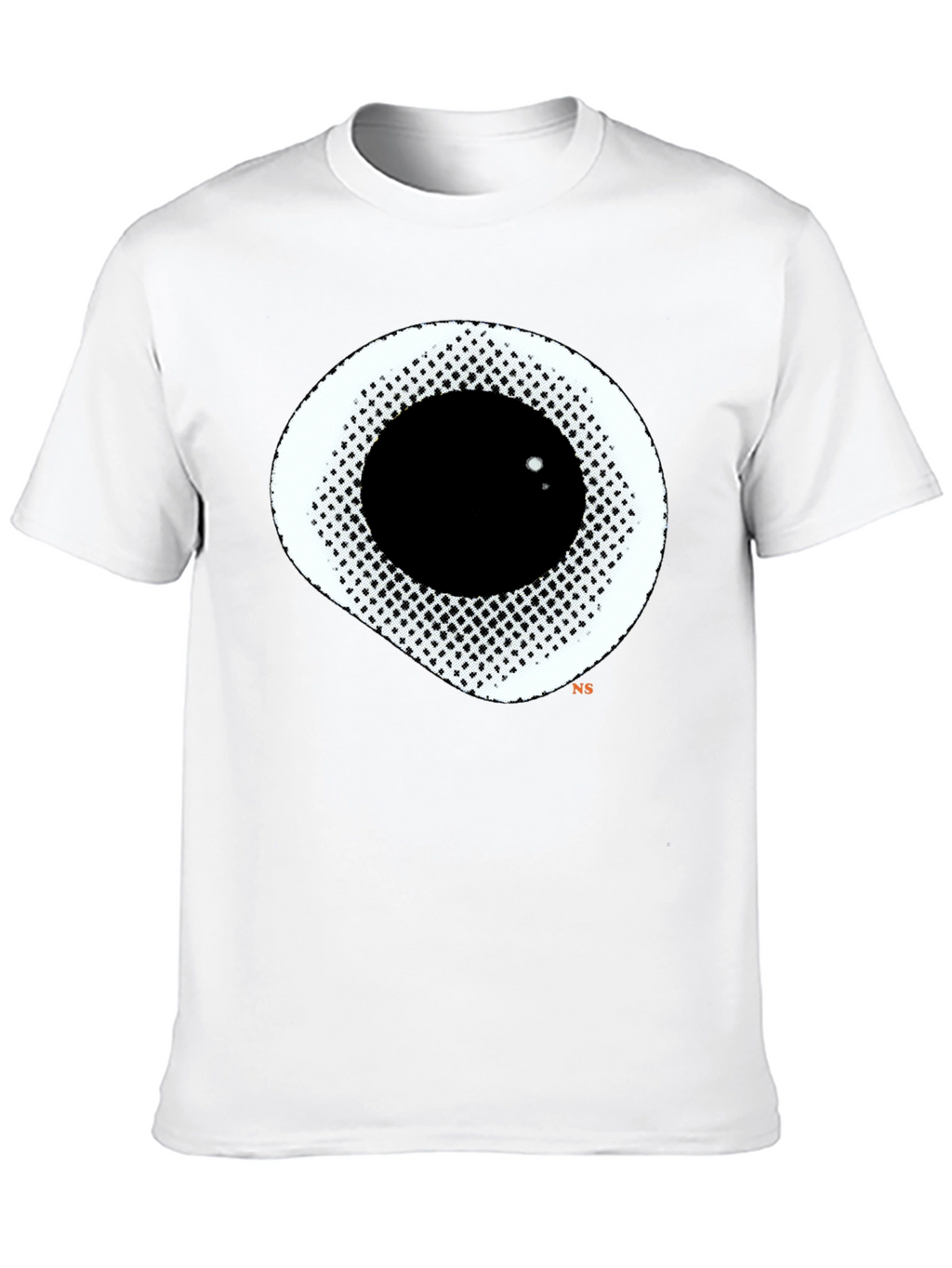 Abstract Eye Graphic Black T-Shirt
