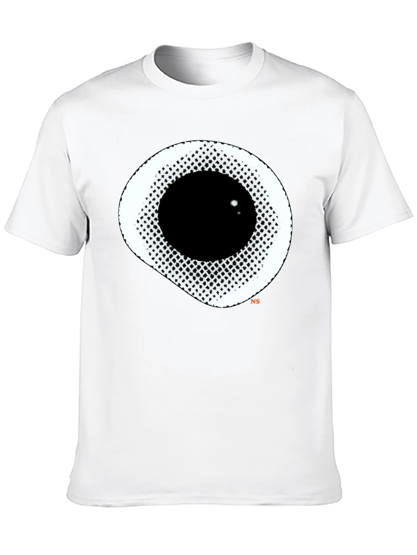 Abstract Eye Graphic Black T-Shirt