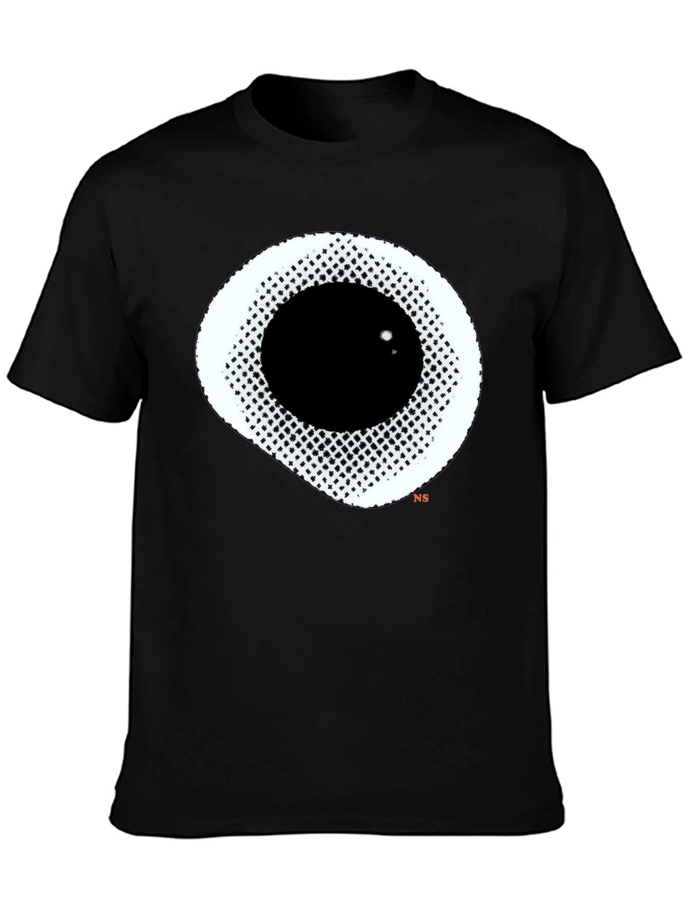 Abstract Eye Graphic Black T-Shirt