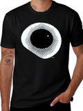 Abstract Eye Graphic Black T-Shirt