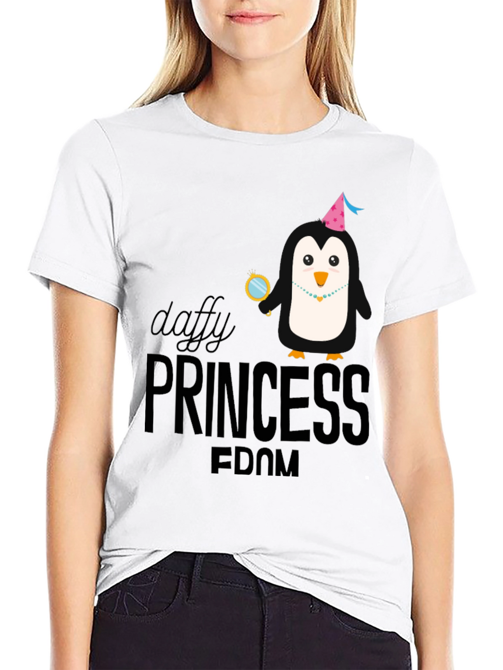 Daffy Princess Penguin Graphic T-Shirt