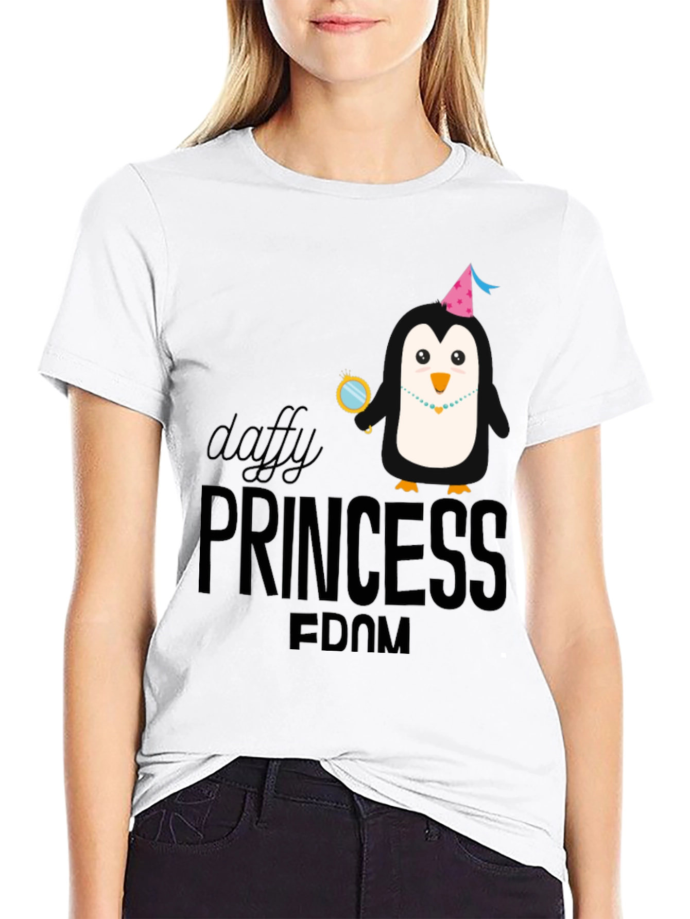 Daffy Princess Penguin Graphic T-Shirt