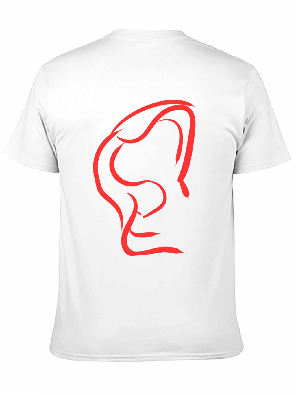 Abstract Red Graphic Print Black T-Shirt