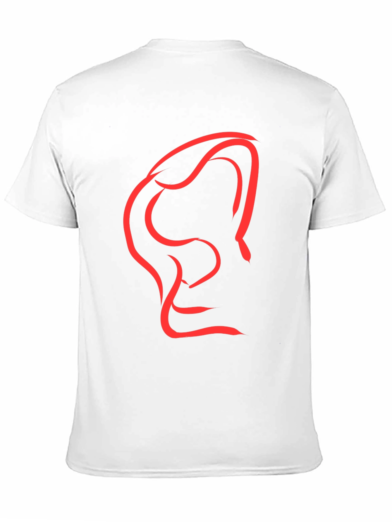 Abstract Red Graphic Print Black T-Shirt
