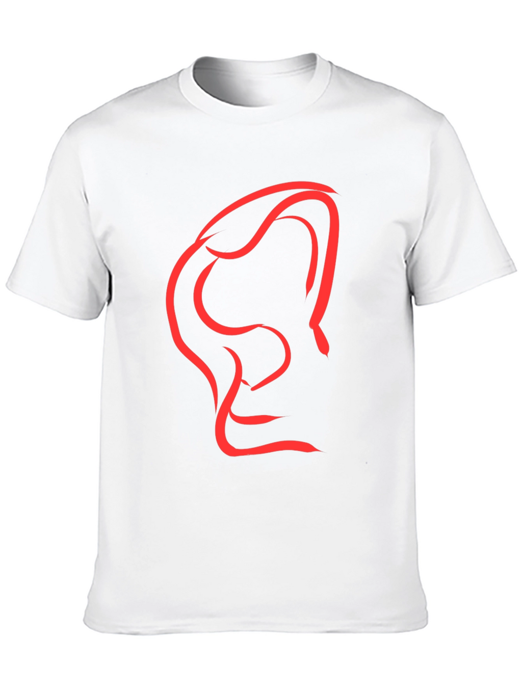 Abstract Red Graphic Print Black T-Shirt