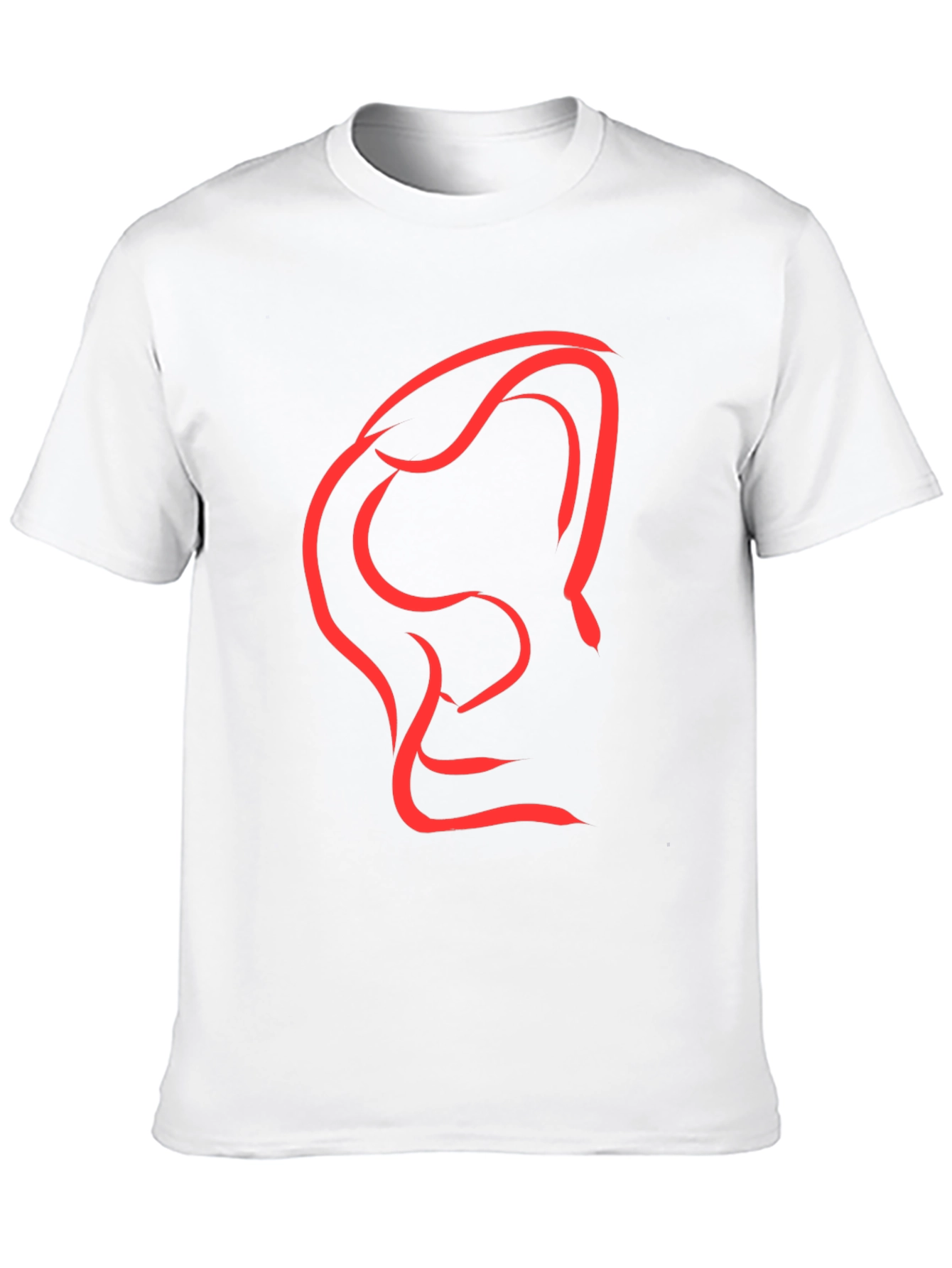 Abstract Red Graphic Print Black T-Shirt