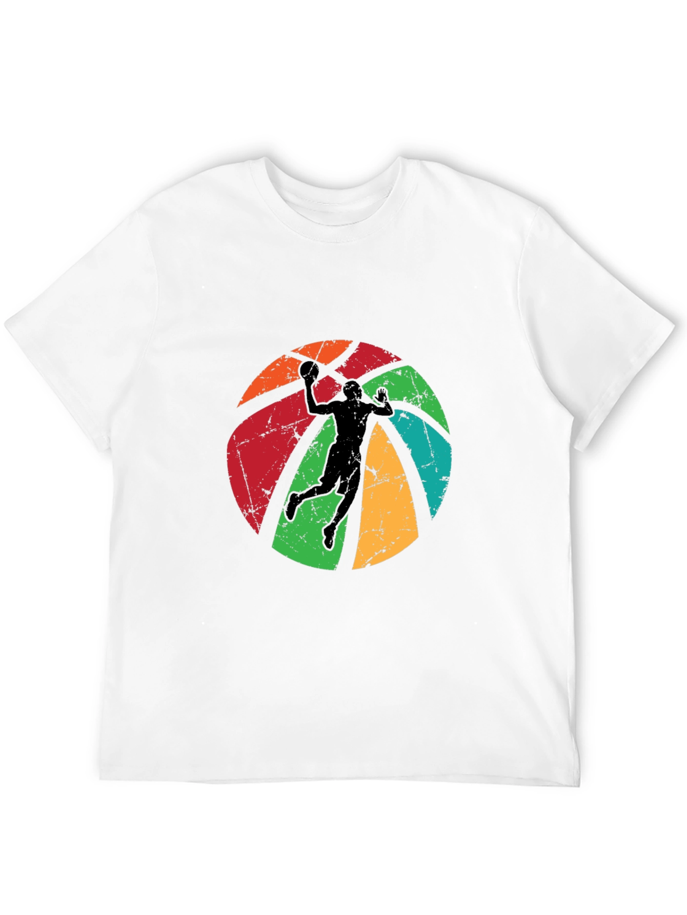Retro Basketball Player Graphic Black T-Shirt