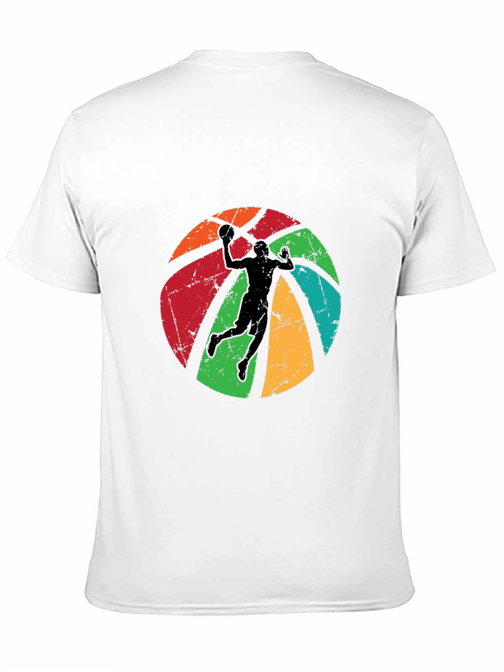 Retro Basketball Player Graphic Black T-Shirt
