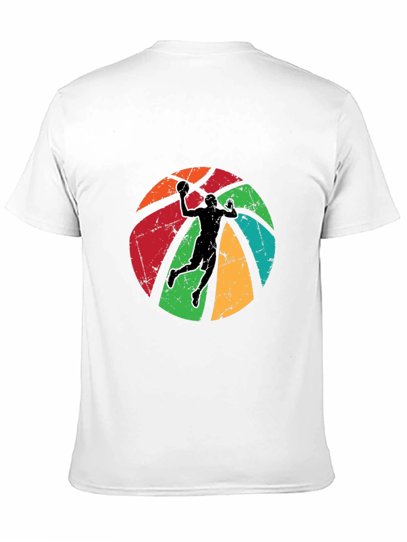Retro Basketball Player Graphic Black T-Shirt