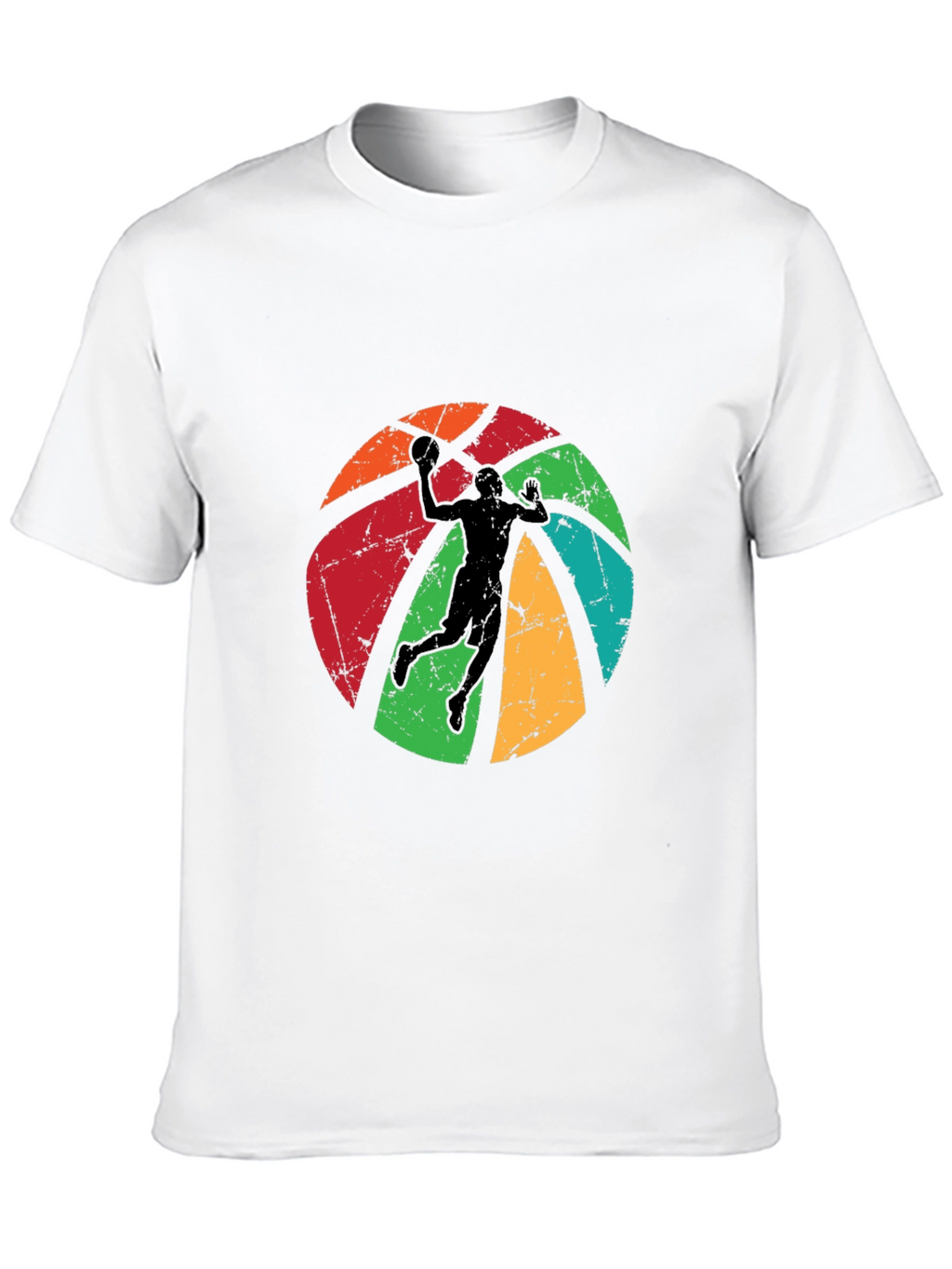 Retro Basketball Player Graphic Black T-Shirt