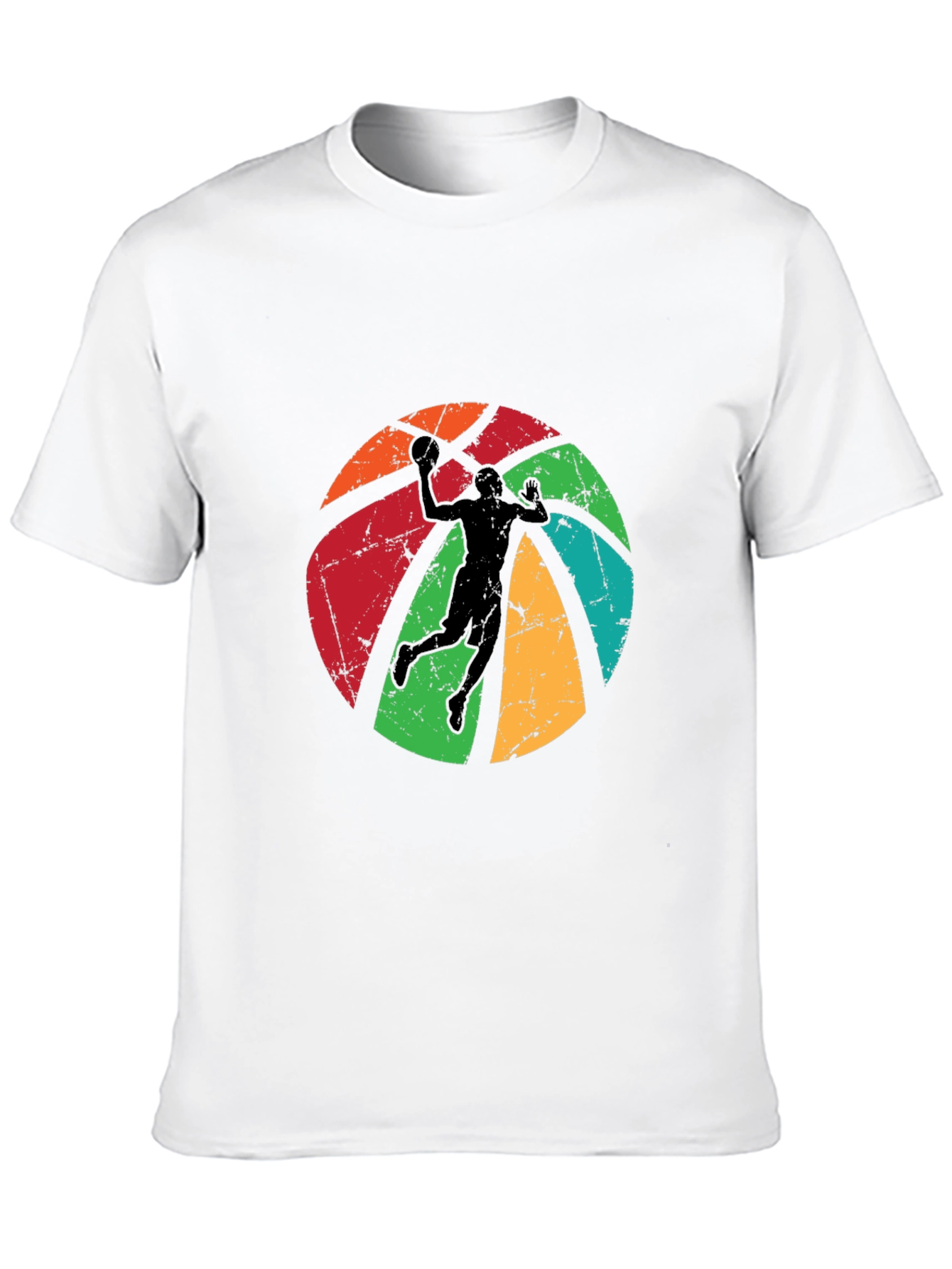 Retro Basketball Player Graphic Black T-Shirt