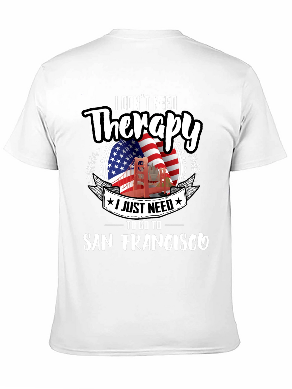 San Francisco Therapy Graphic Tee - Black Cotton T-Shirt