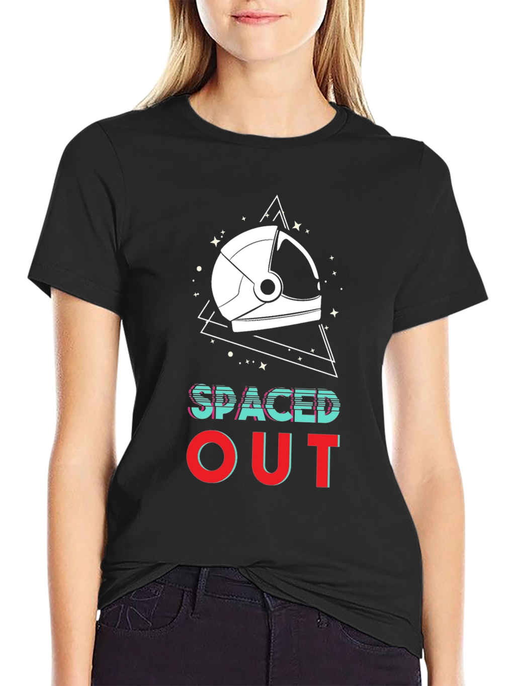 Spaced Out Graphic Tee - Astronaut Helmet Design