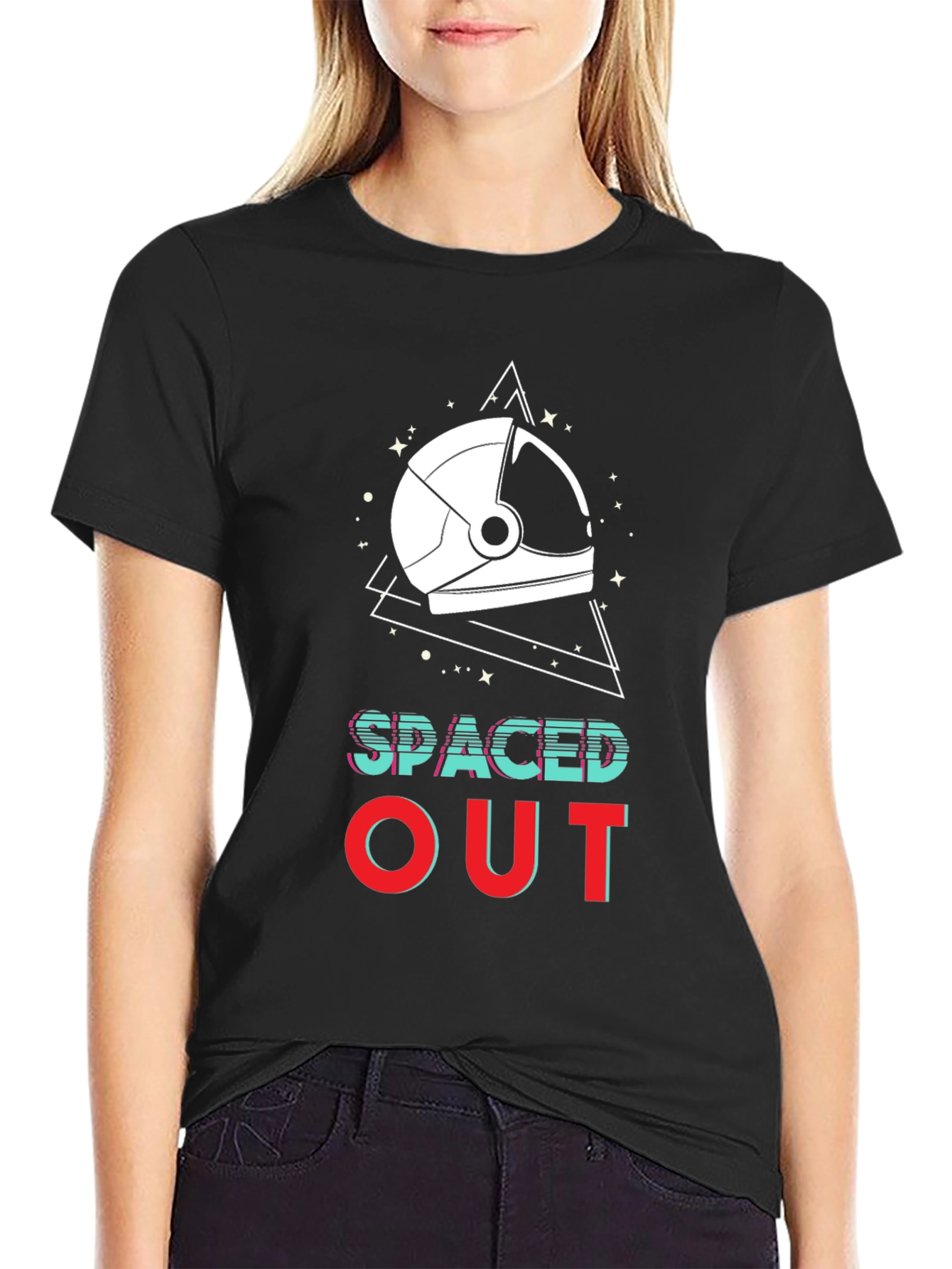 Spaced Out Graphic Tee - Astronaut Helmet Design