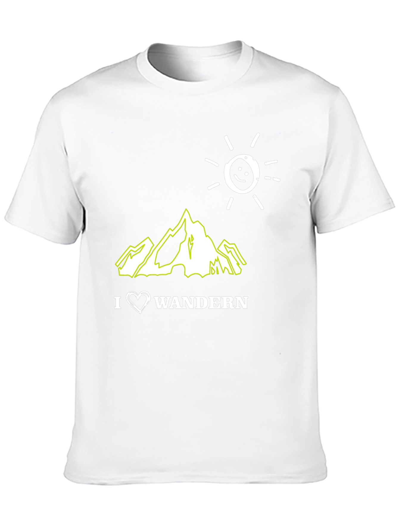 I Love Wandern Black Graphic T-Shirt
