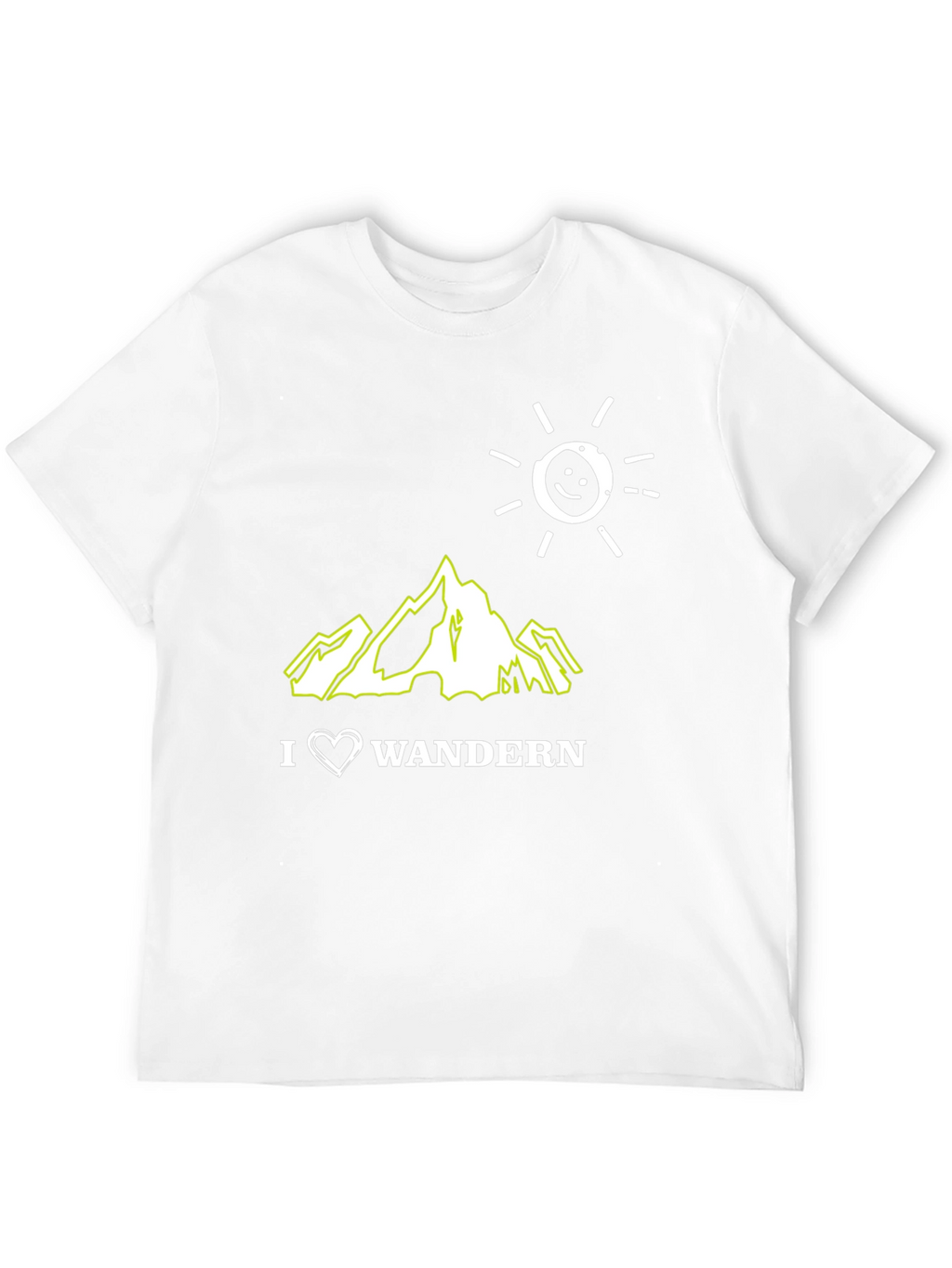 I Love Wandern Black Graphic T-Shirt