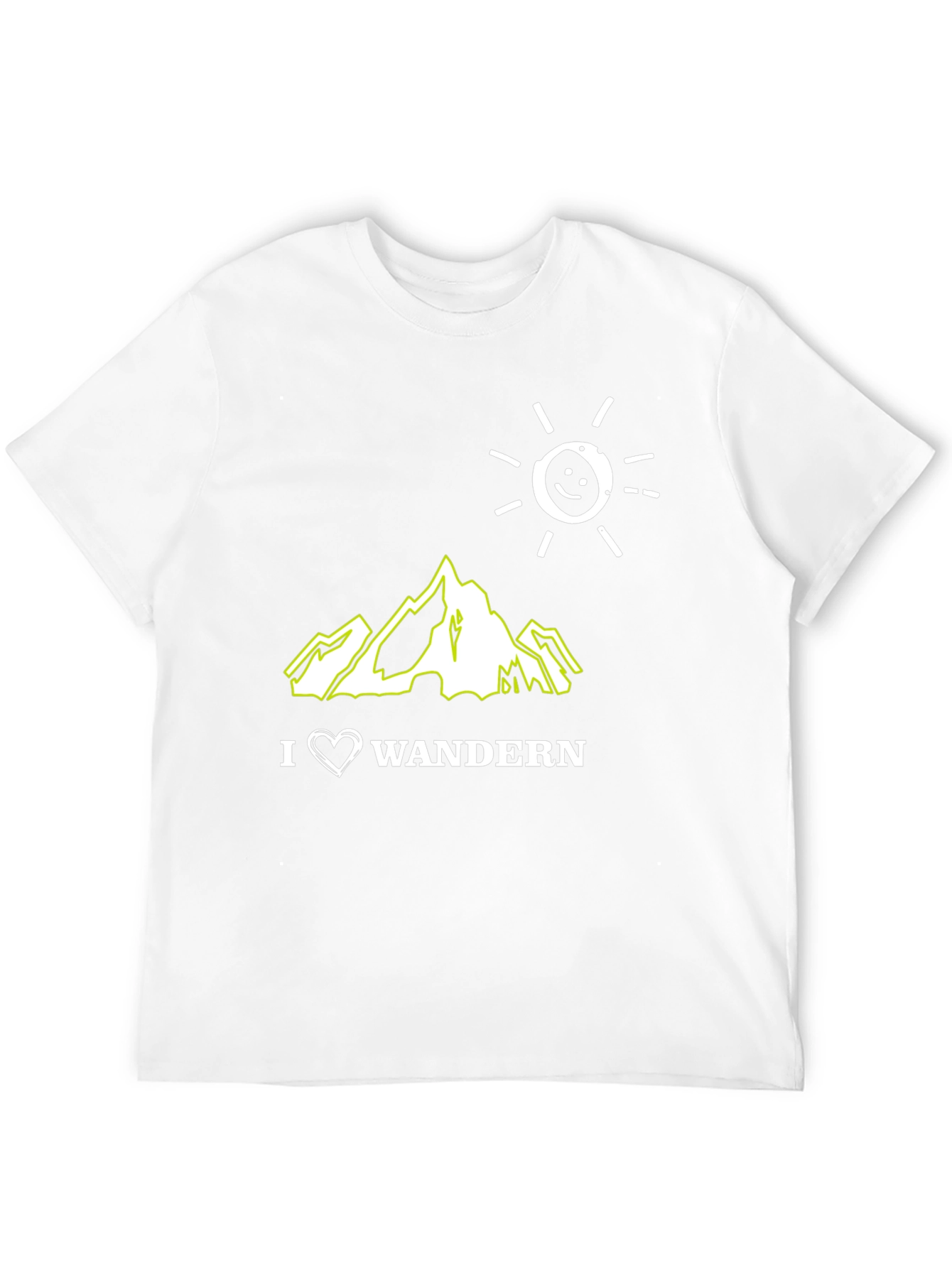 I Love Wandern Black Graphic T-Shirt