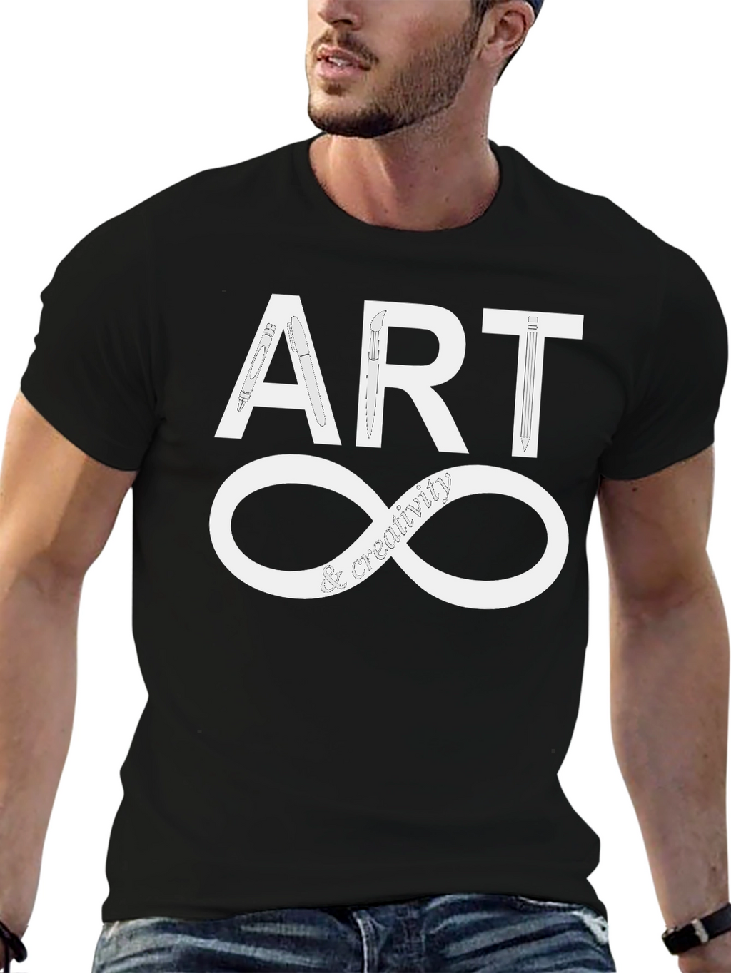 Art & Creativity Infinity T-Shirt - Unisex Black Tee