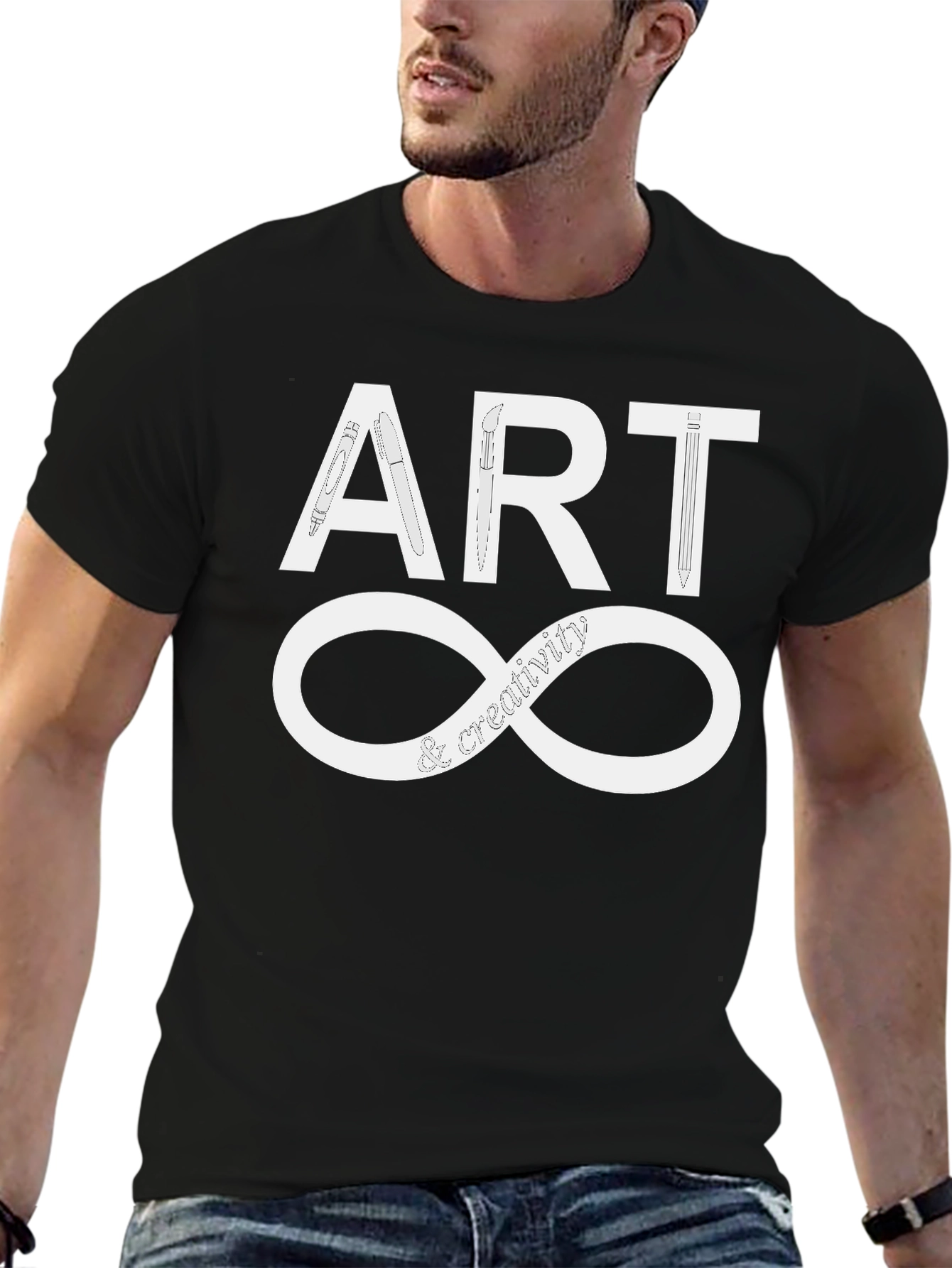 Art & Creativity Infinity T-Shirt - Unisex Black Tee