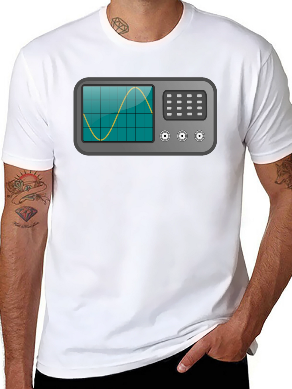 Oscilloscope Graphic Tee - Geeky Tech Shirt
