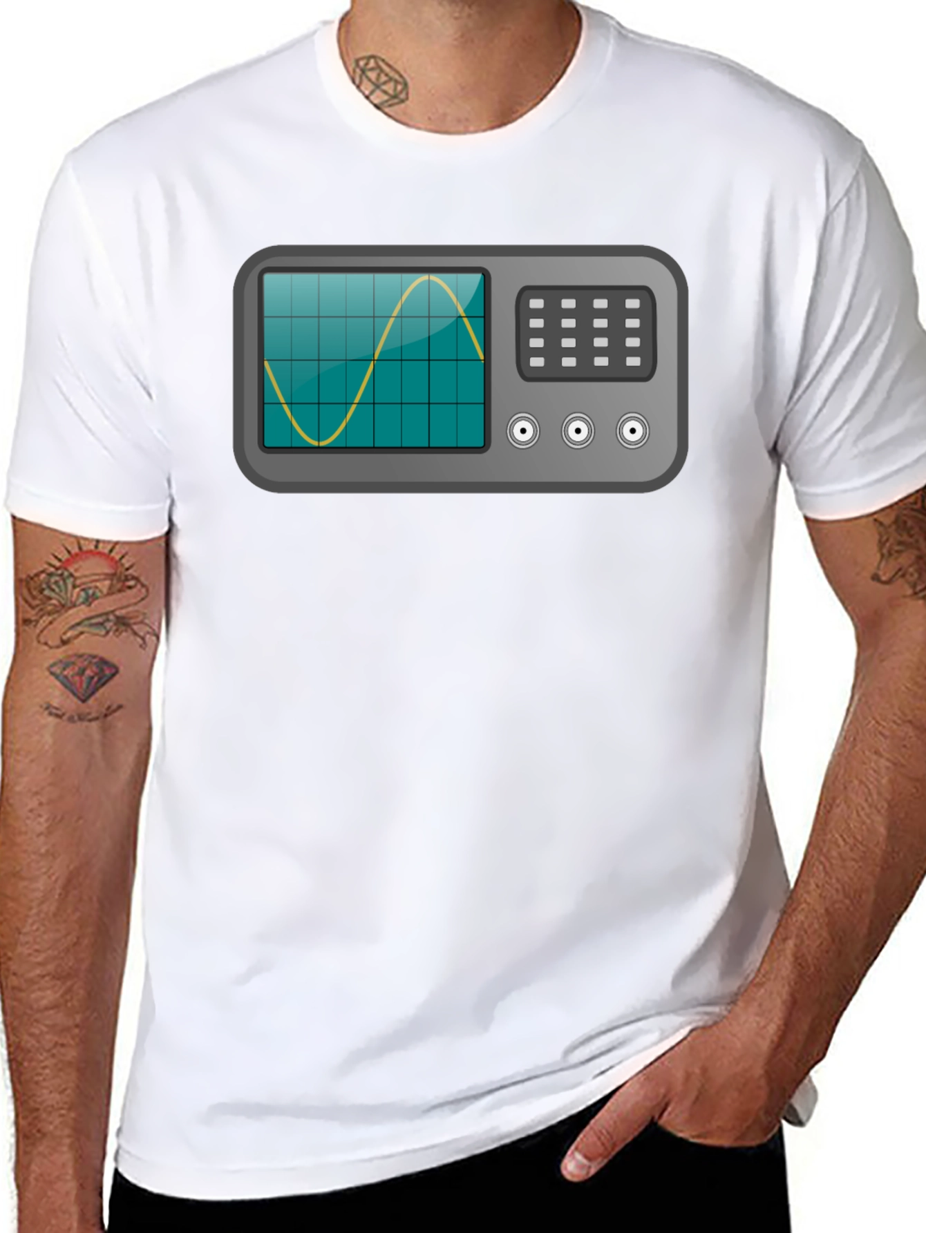 Oscilloscope Graphic Tee - Geeky Tech Shirt