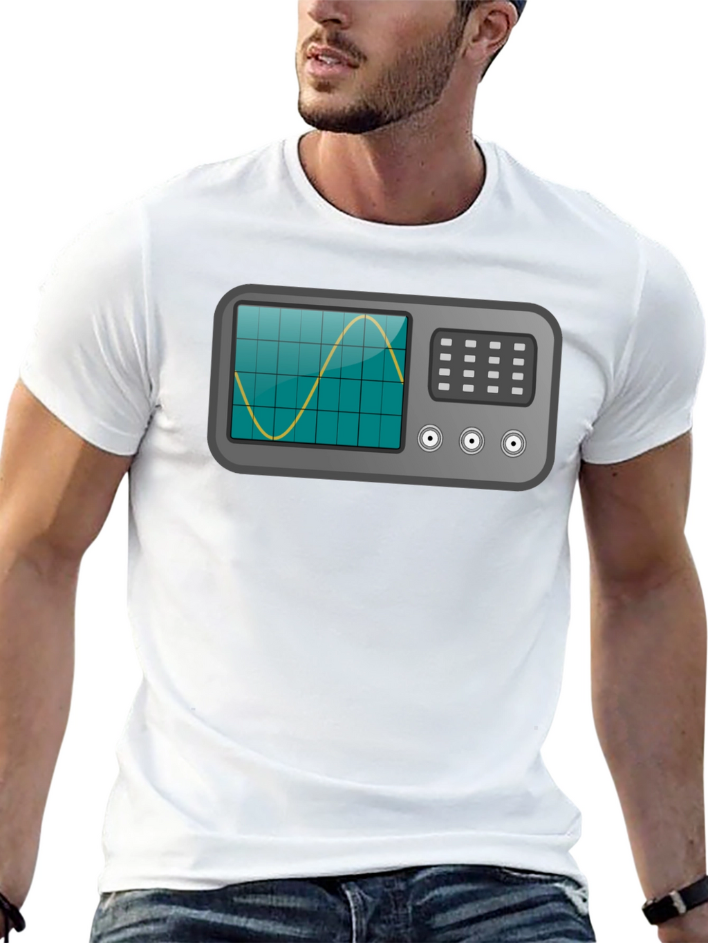 Oscilloscope Graphic Tee - Geeky Tech Shirt