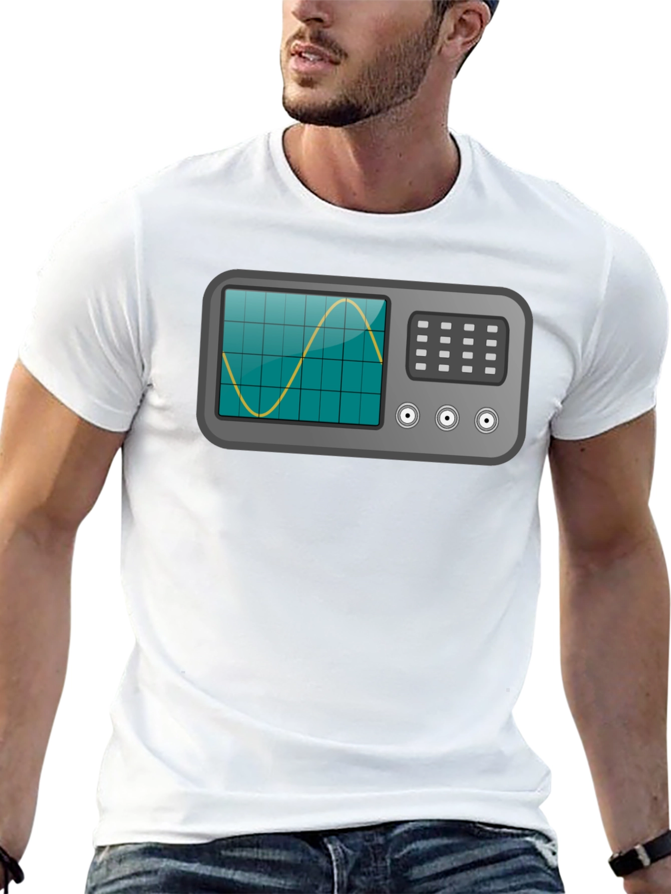 Oscilloscope Graphic Tee - Geeky Tech Shirt