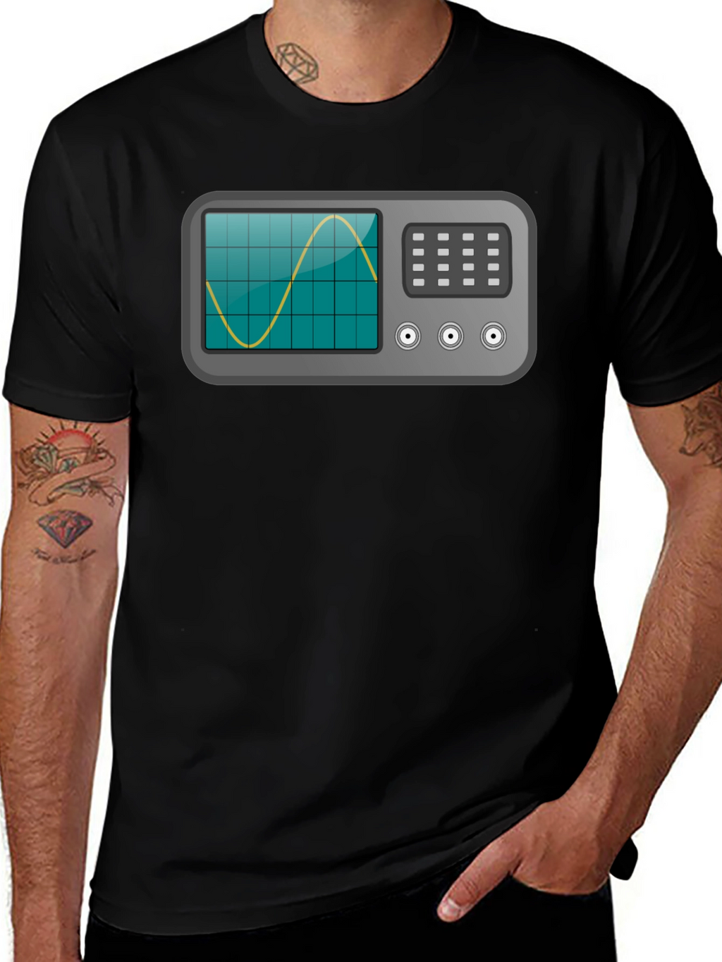 Oscilloscope Graphic Tee - Geeky Tech Shirt