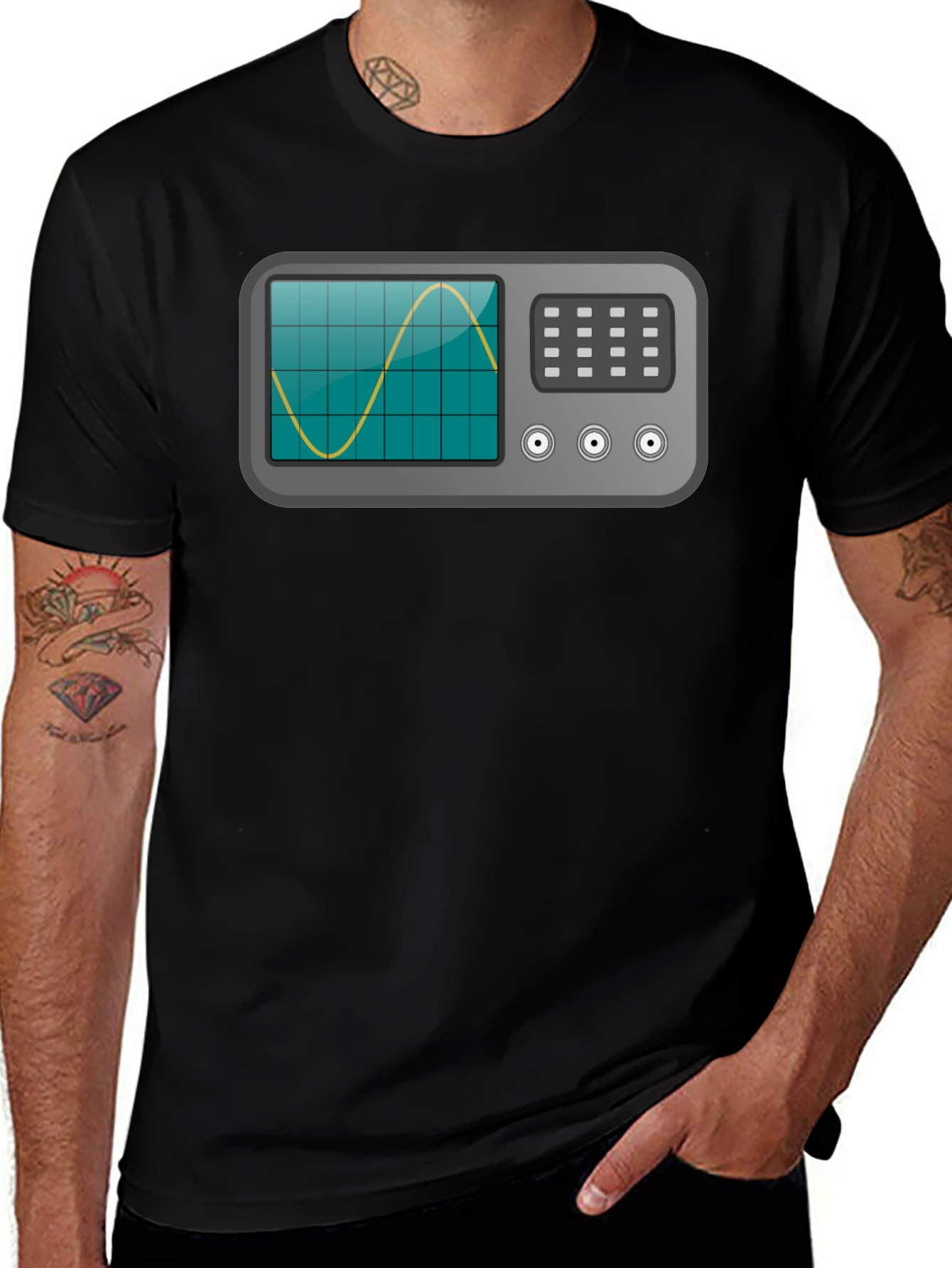 Oscilloscope Graphic Tee - Geeky Tech Shirt