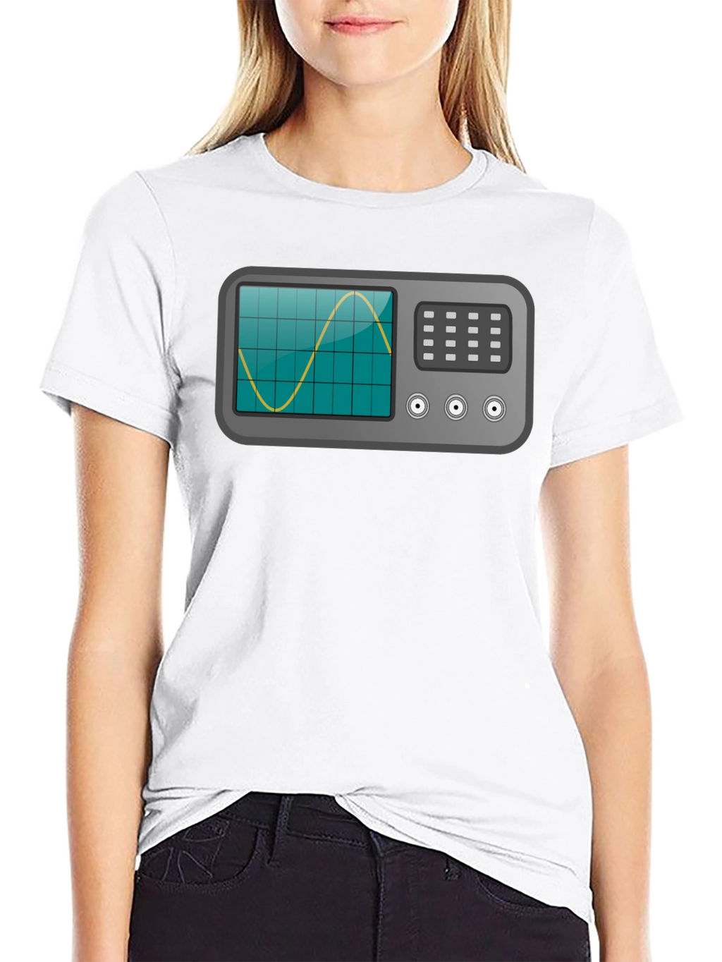 Oscilloscope Graphic Tee - Geeky Tech Shirt