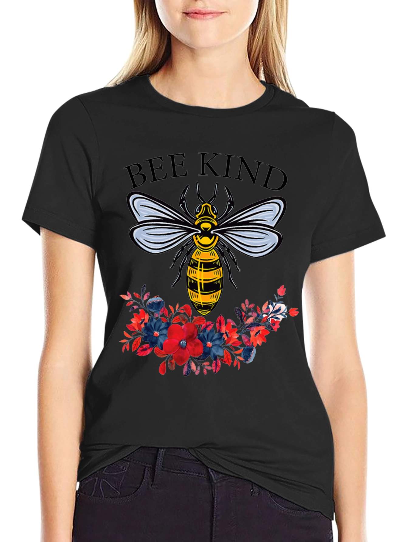 Bee Kind Floral Graphic T-Shirt