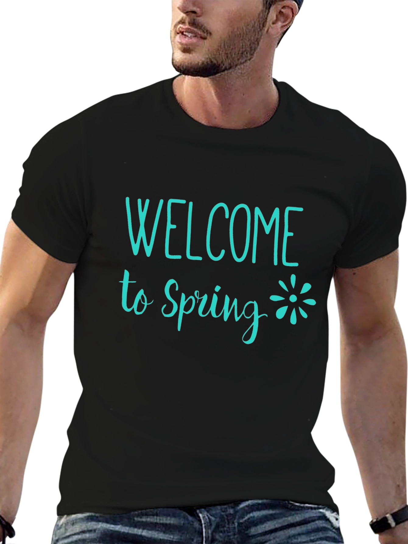 Welcome to Spring Graphic Tee - Black
