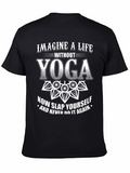 Imagine A Life Without Yoga Black T-Shirt