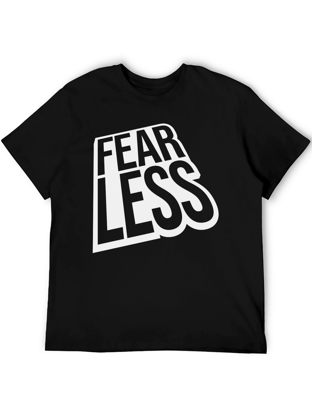 Fearless Graphic Print Black T-Shirt