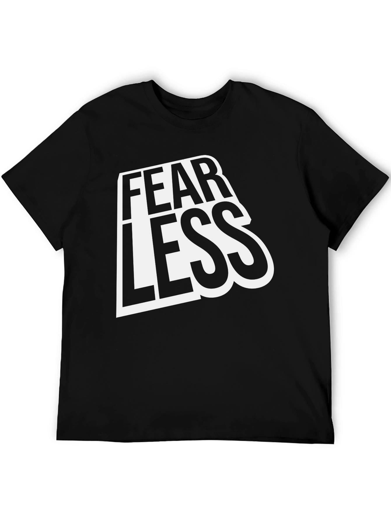 Fearless Graphic Print Black T-Shirt