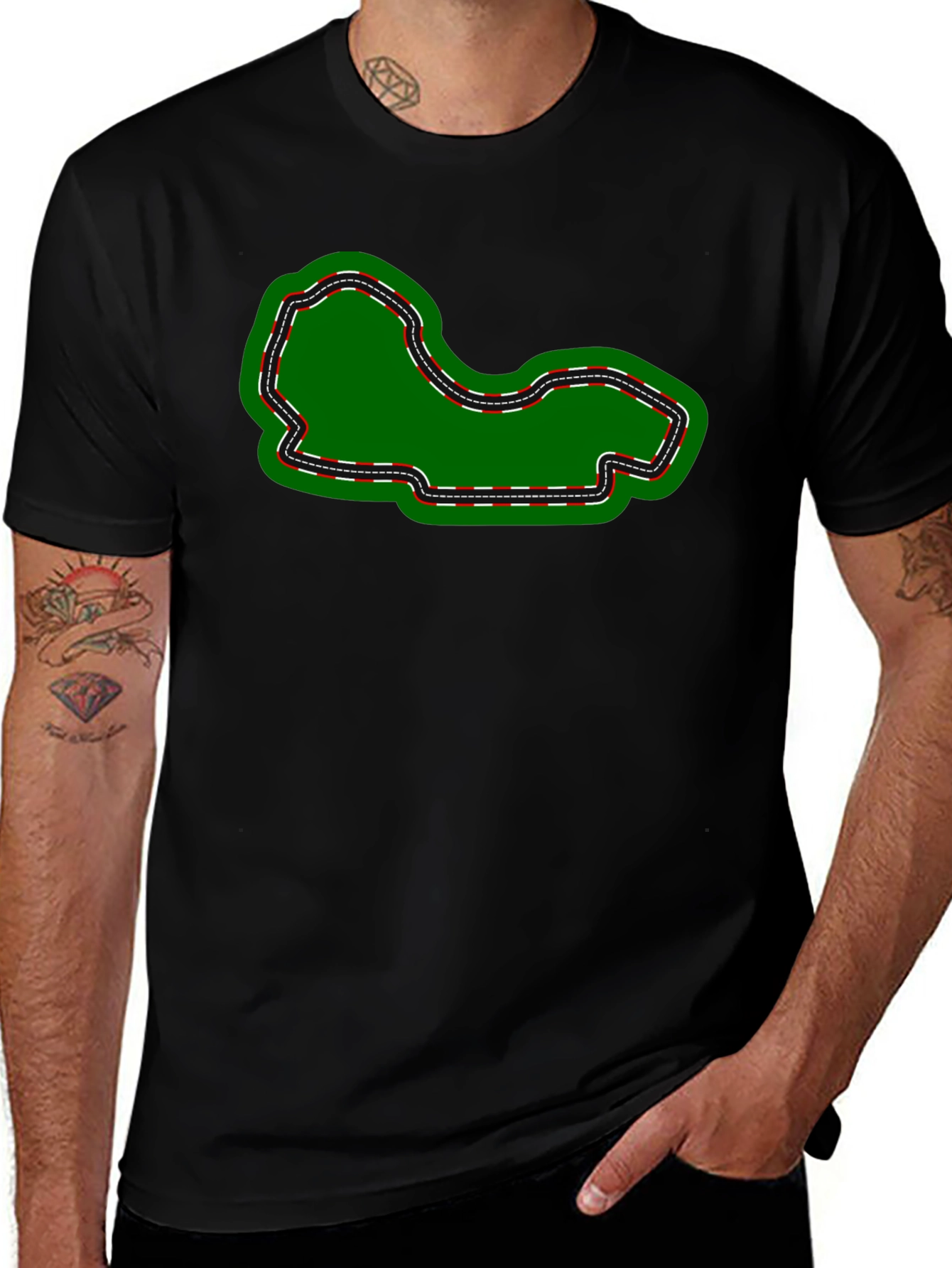 Race Track Graphic Tee - Motorsport Enthusiast Apparel