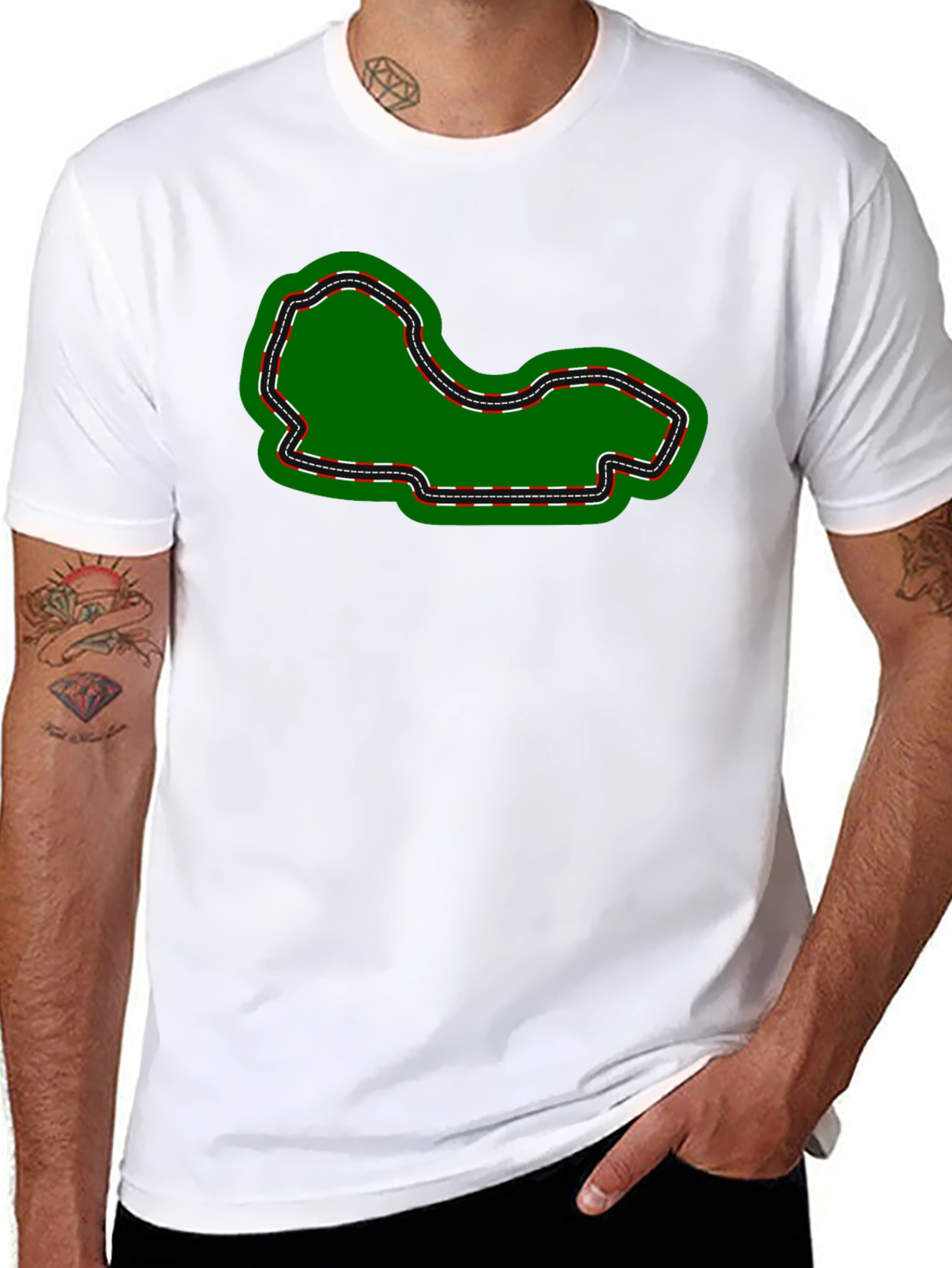 Race Track Graphic Tee - Motorsport Enthusiast Apparel