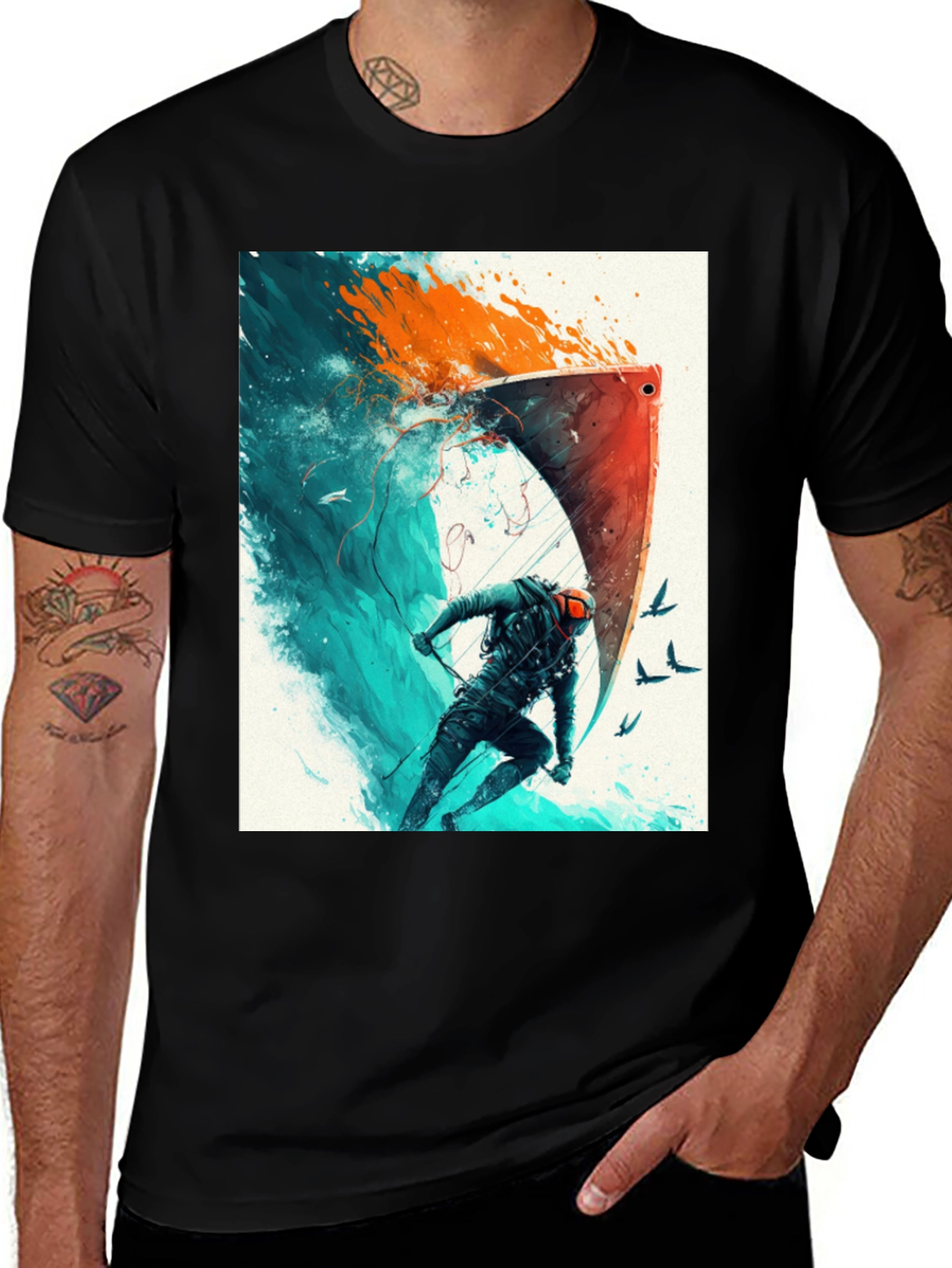 Epic Watersports Graphic Tee - Black Cotton Blend