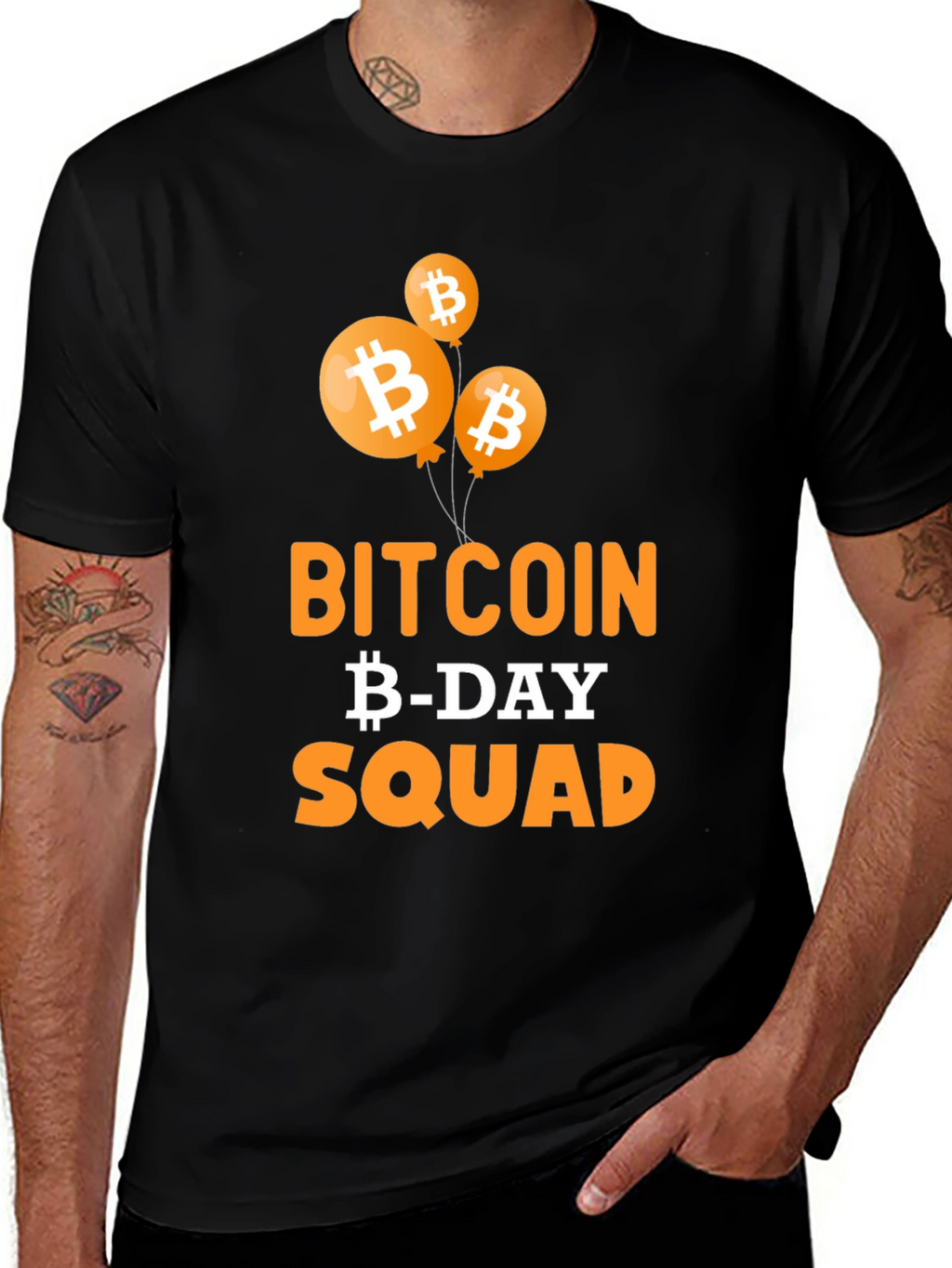 Bitcoin Birthday Squad Black T-Shirt