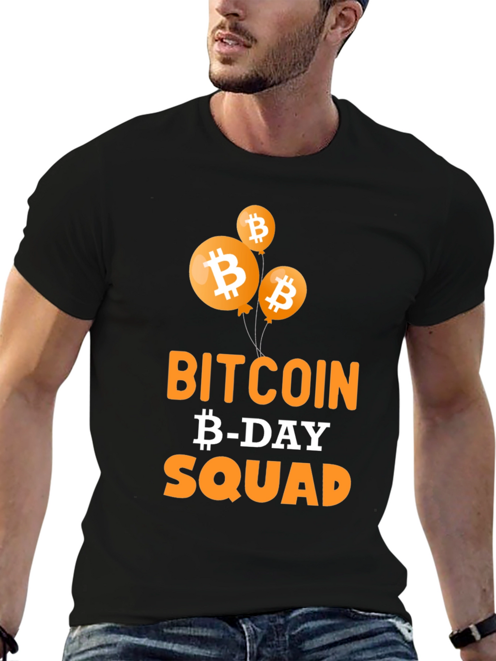 Bitcoin Birthday Squad Black T-Shirt