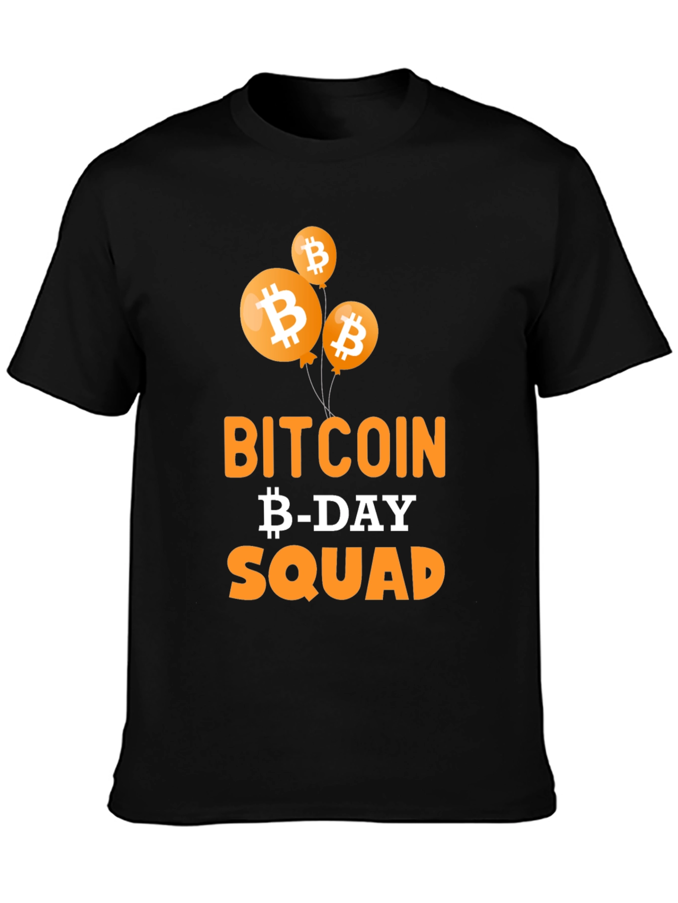 Bitcoin Birthday Squad Black T-Shirt