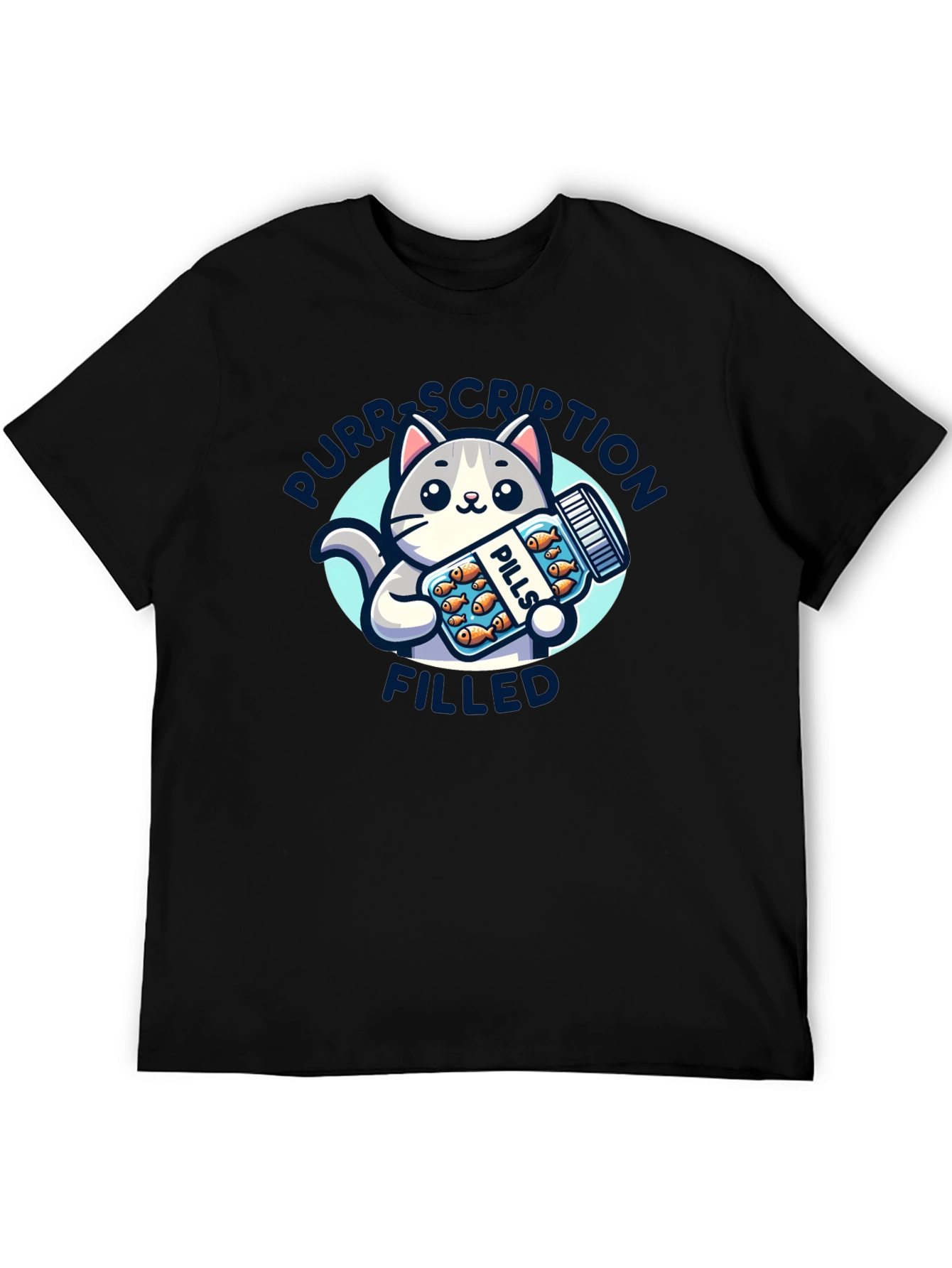 Purrscription Filled Cat Pill Bottle T-Shirt
