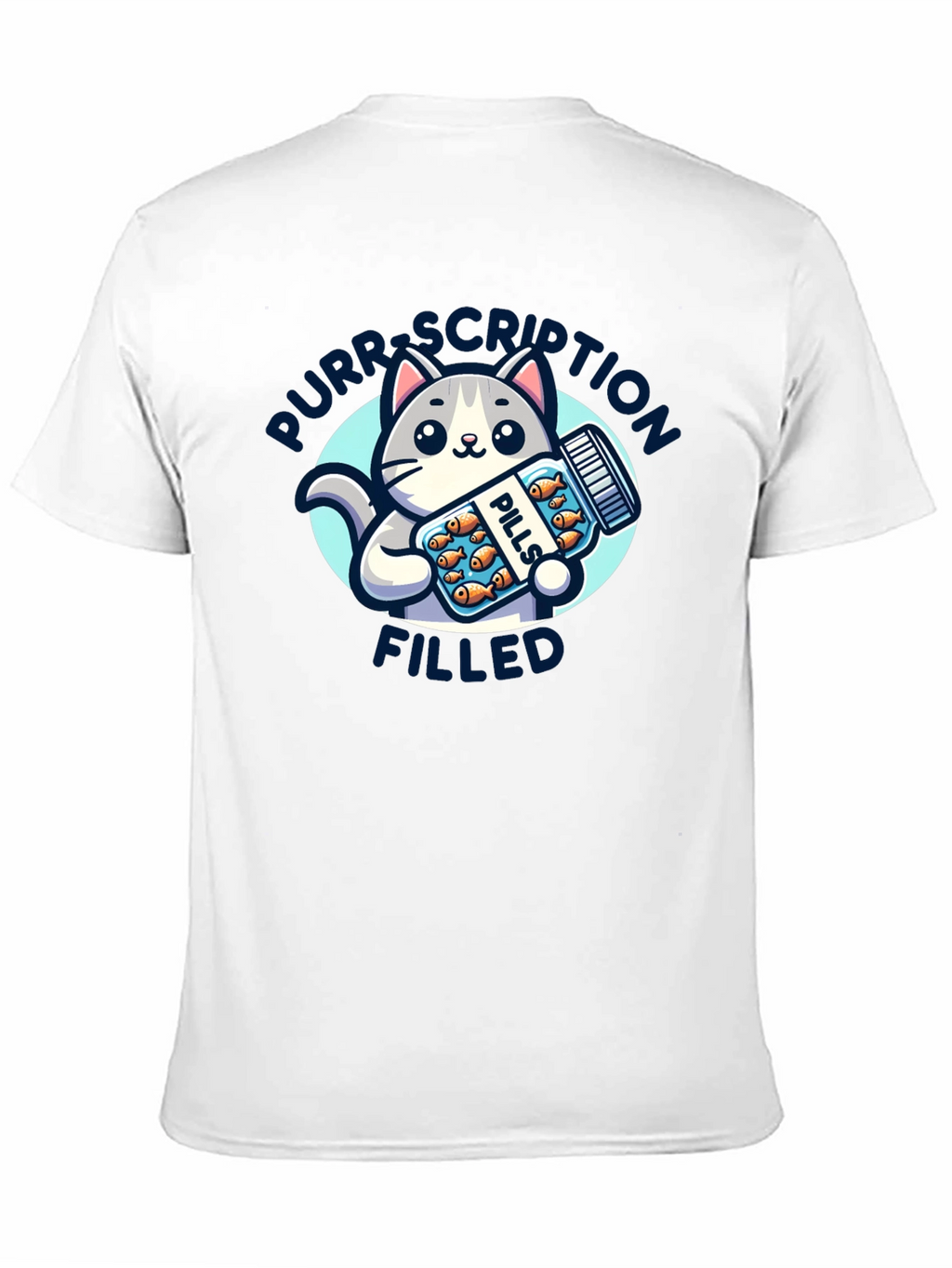 Purrscription Filled Cat Pill Bottle T-Shirt