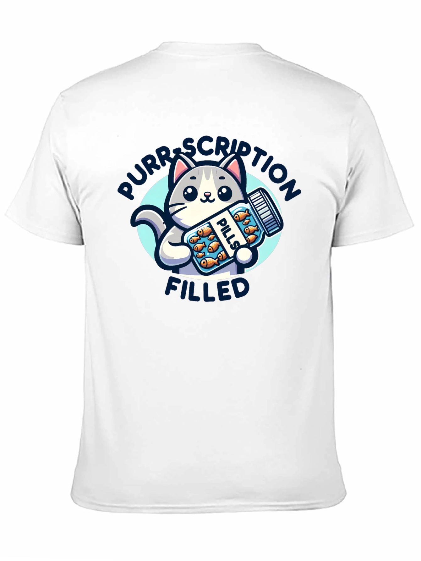 Purrscription Filled Cat Pill Bottle T-Shirt