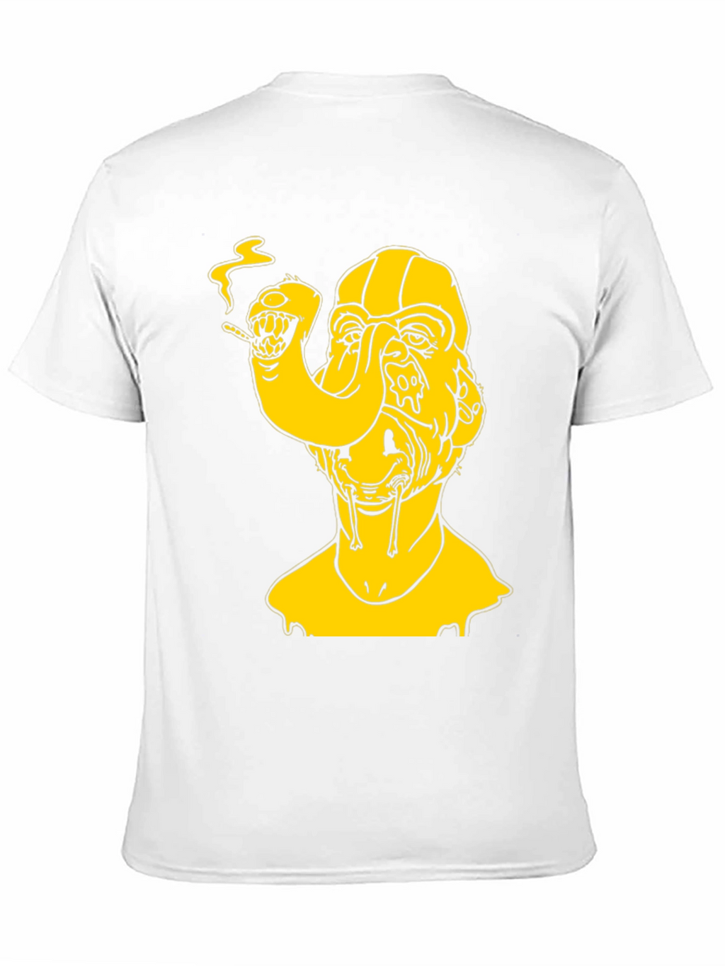 Surreal Yellow Graphic Tee - Black Cotton T-Shirt