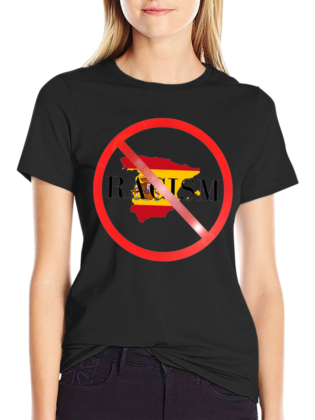 Anti-Racism Spain Flag T-Shirt